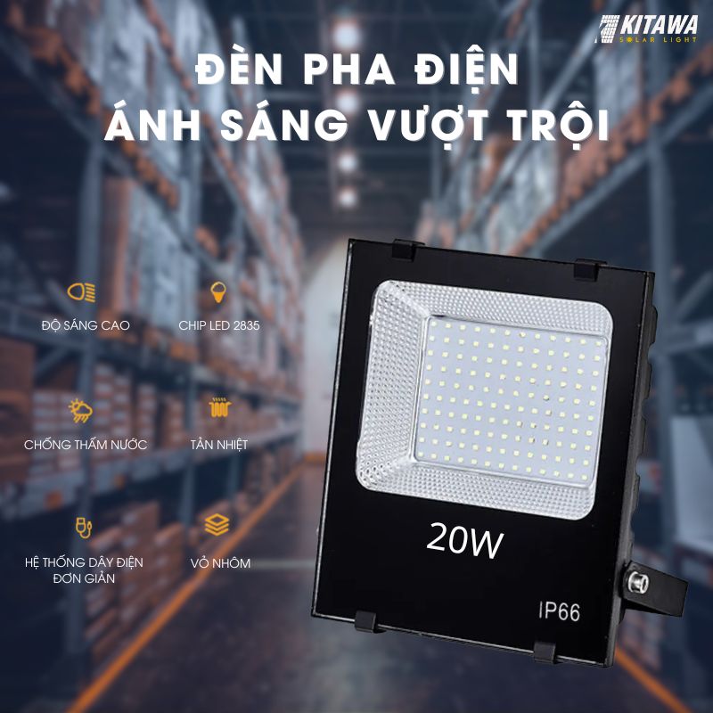 Đèn pha LED điện 20W AC.DP04.20