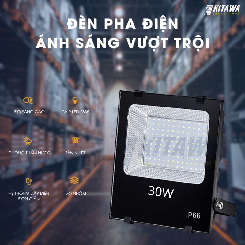 Đèn pha LED điện 30W AC.DP04.30