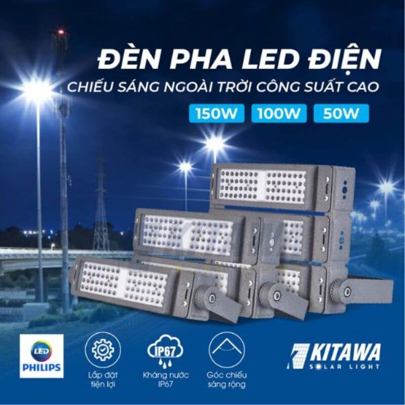 Đèn pha LED điện 50W AC.DP07.50