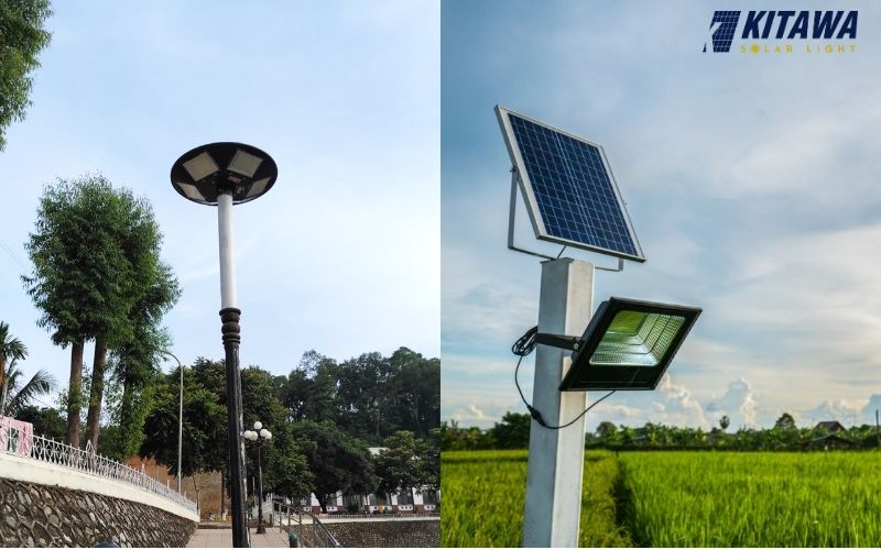 Sử dụng đèn năng lượng mặt trời 100W trong ngành công - nông nghiệp