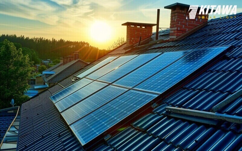 Tấm pin được đặt ở nơi có ánh sáng và tráng bị che khuất