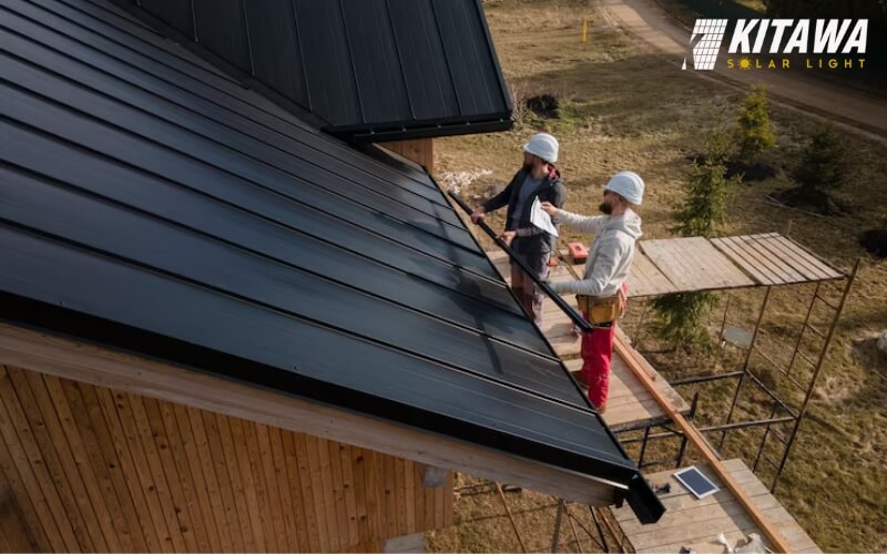 Xác định diện tích mái để sắp xếp các tấm pin năng lượng mặt trời một cách hợp lý