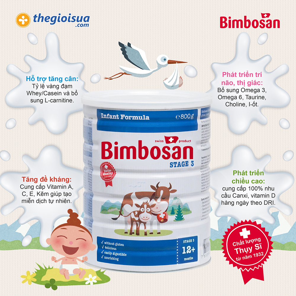 Bimbosan Stage - Nhập khẩu nguyên lon từ Thụy Sĩ