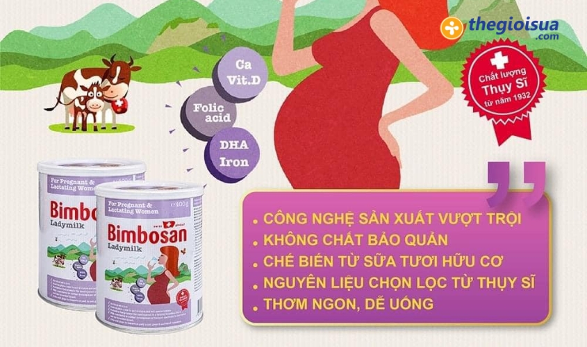 review cong dung cua sua Bimbosan Ladymilk
