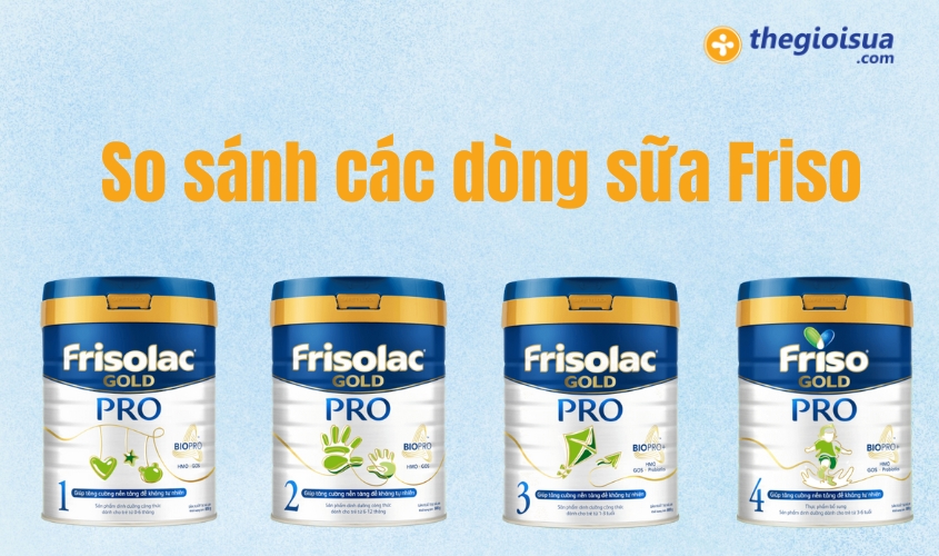 So sanh cac dong sua Friso nen chon loai nao