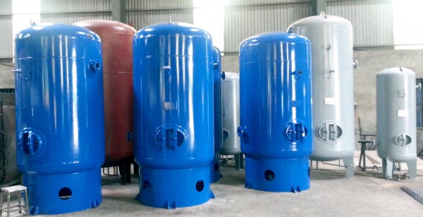 Kích thước bình chứa khí nén to nhỏ khác nhau