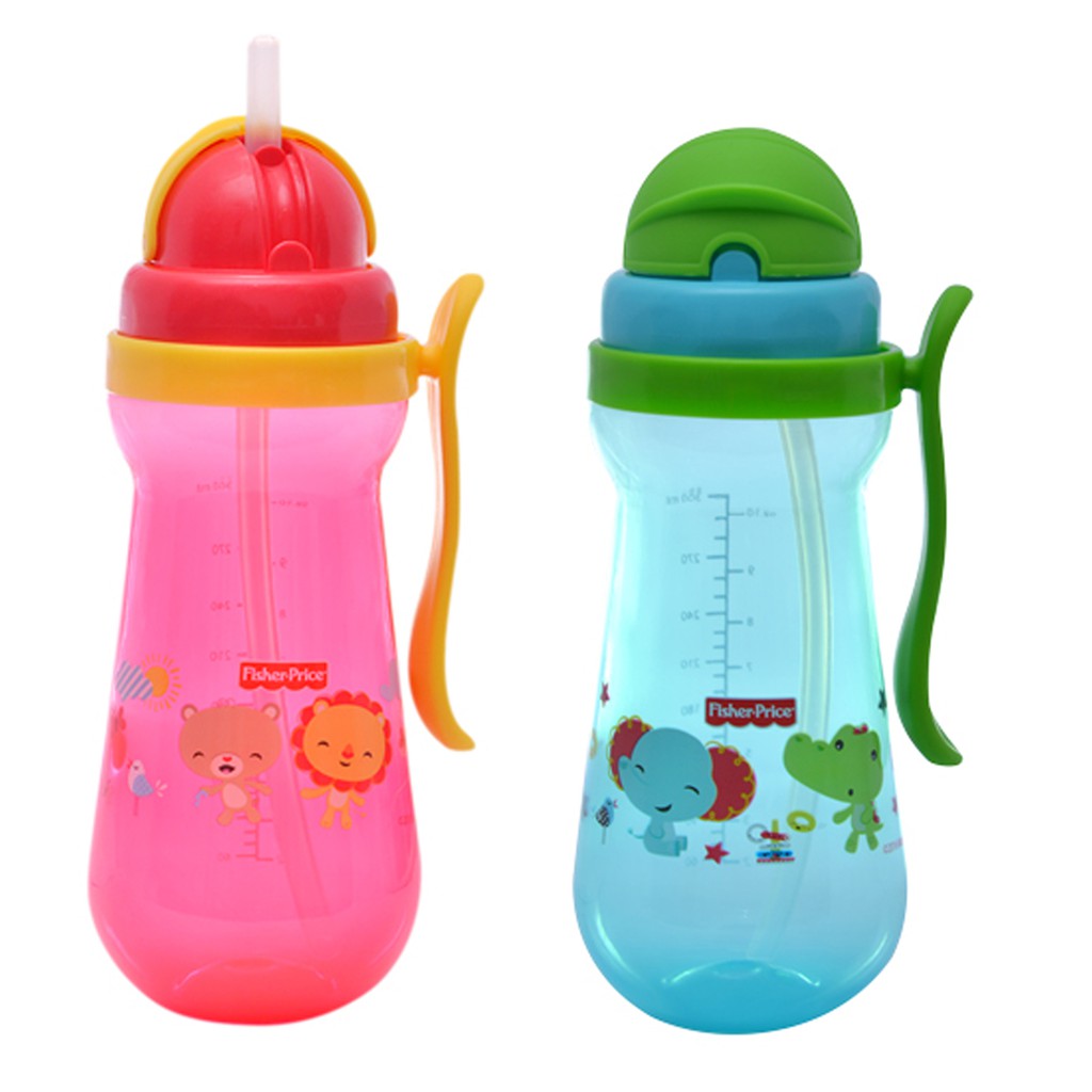 BÌNH NƯỚC ỐNG HÚT SILICONE 360ML FISHER PRICE – NICKY BABIES