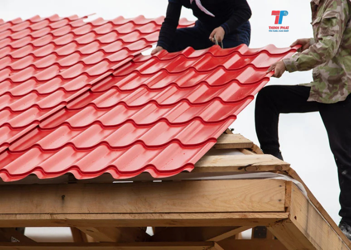 mái tôn giả ngói