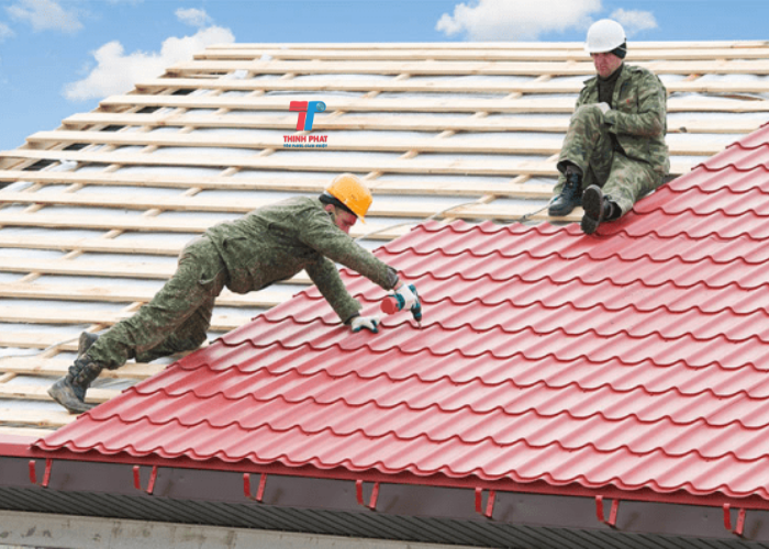 mái tôn giả ngói