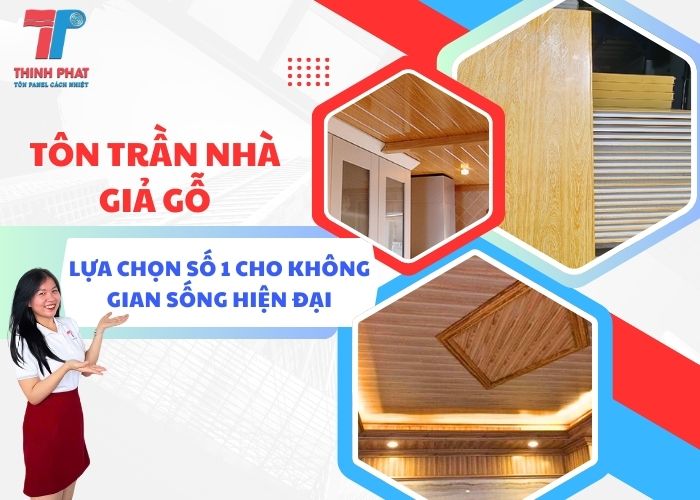 tôn trần nhà giả gỗ
