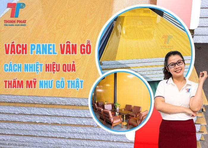 vách panel vân gỗ