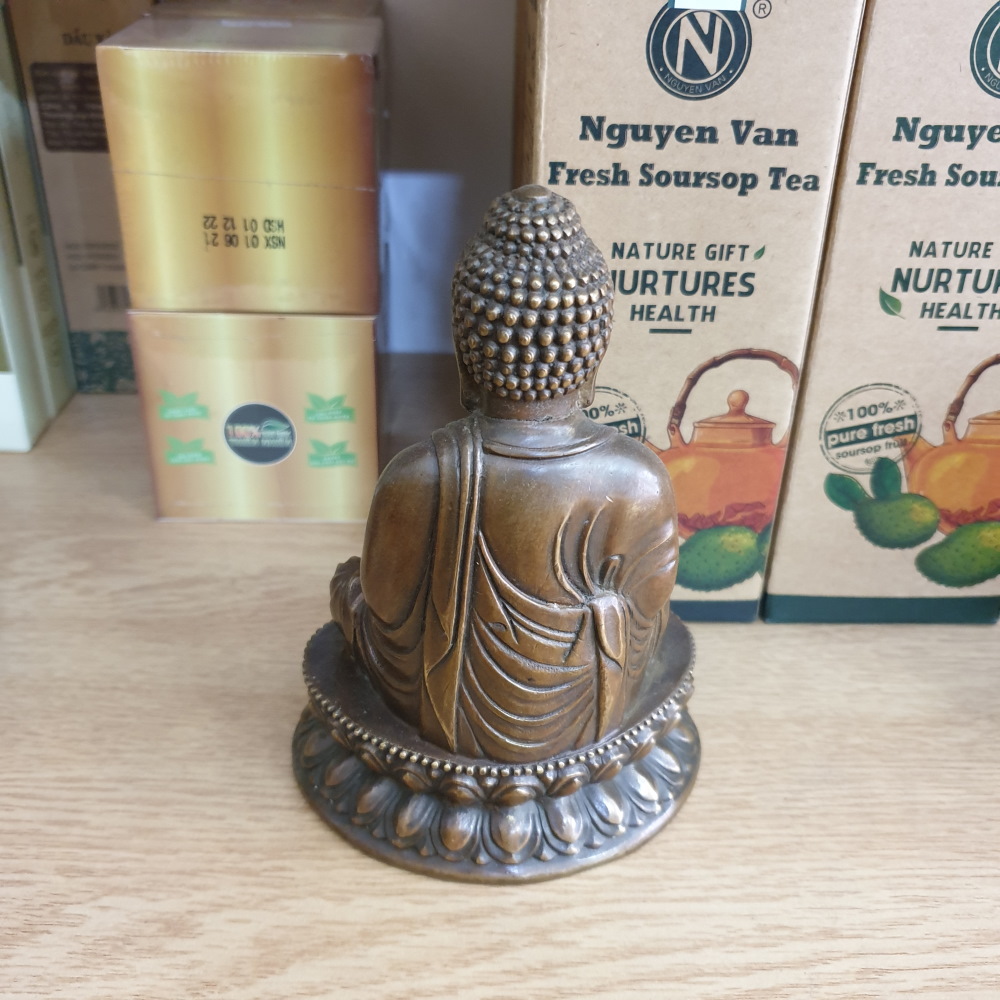 Tượng Đức Phật A Di Đà bằng đồng cao 15cm