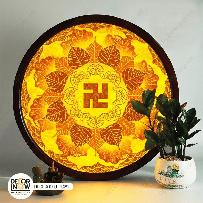 Tranh trúc chỉ chữ Phạn cao cấp tại Decornow