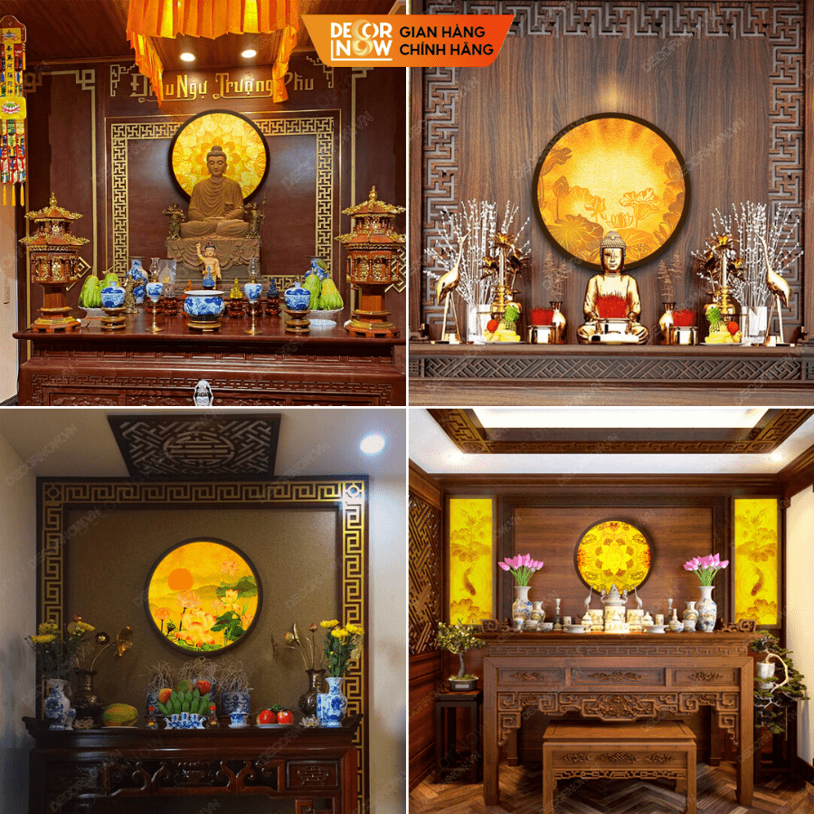 ỨNG DỤNG TREO ĐÈN HÀO QUANG TRÒN IN TRANH TRÚC CHỈ TRONG ĐỜI SỐNG