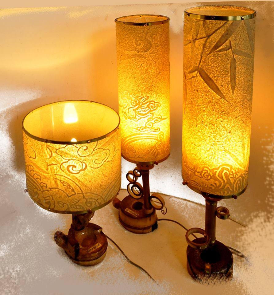 Đèn tranh trúc chỉ cao cấp tại Decornow