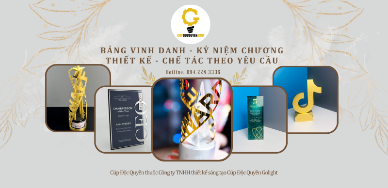bảng vinh danh kỷ niệm chương theo yêu cầu tại cúp độc quyền