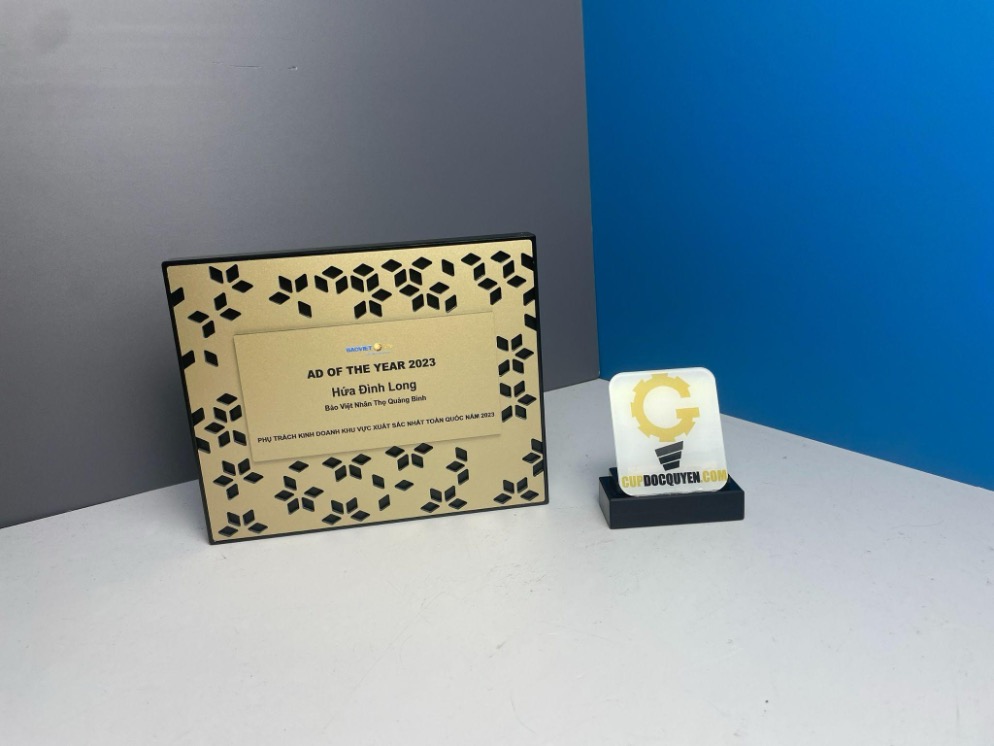 Mẫu bảng vinh danh nhân viên đẹp của Cúp Độc Quyền