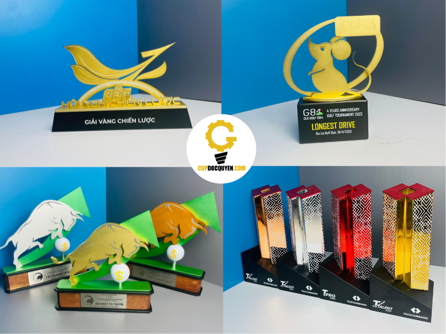 các mẫu cúp lưu niệm kim loại