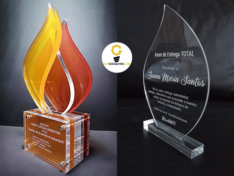 Cúp vinh danh pha lê ngọn lửa