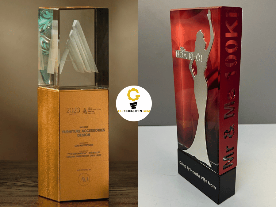 Cúp vinh danh pha lê  3D cho giải hoa hậu