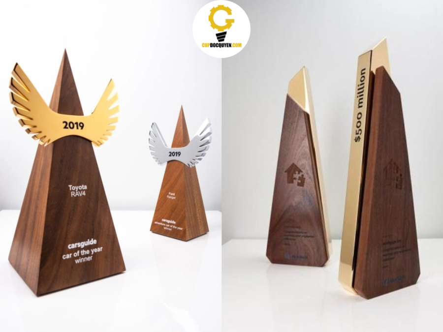 cúp vinh danh và cúp lưu niệm gỗ