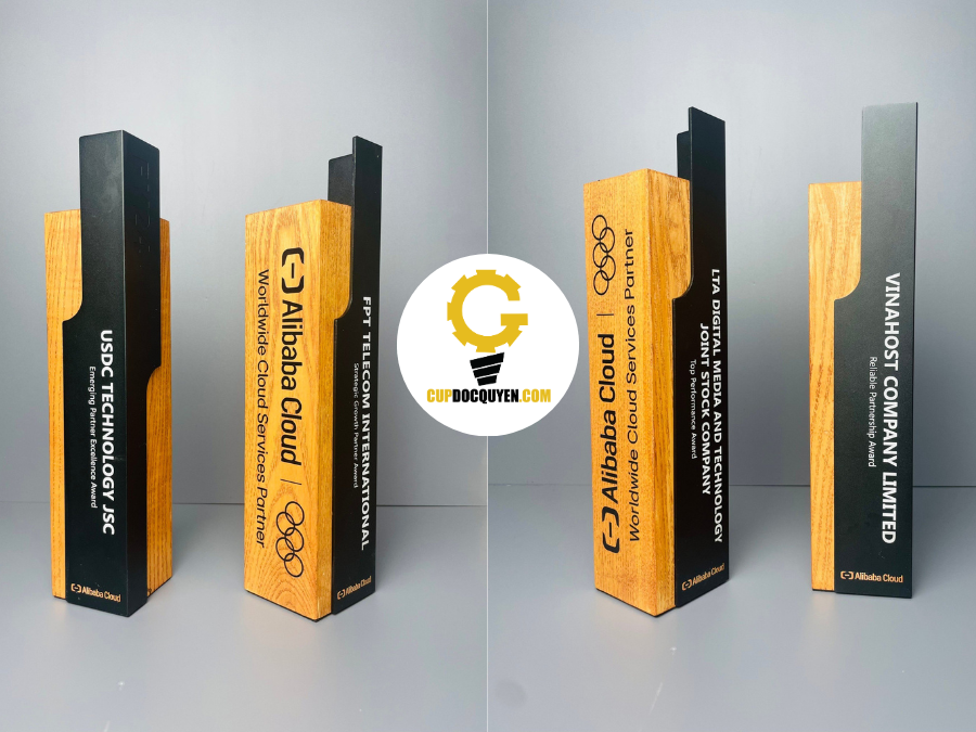 cúp vinh danh và kỷ niệm chương gỗ
