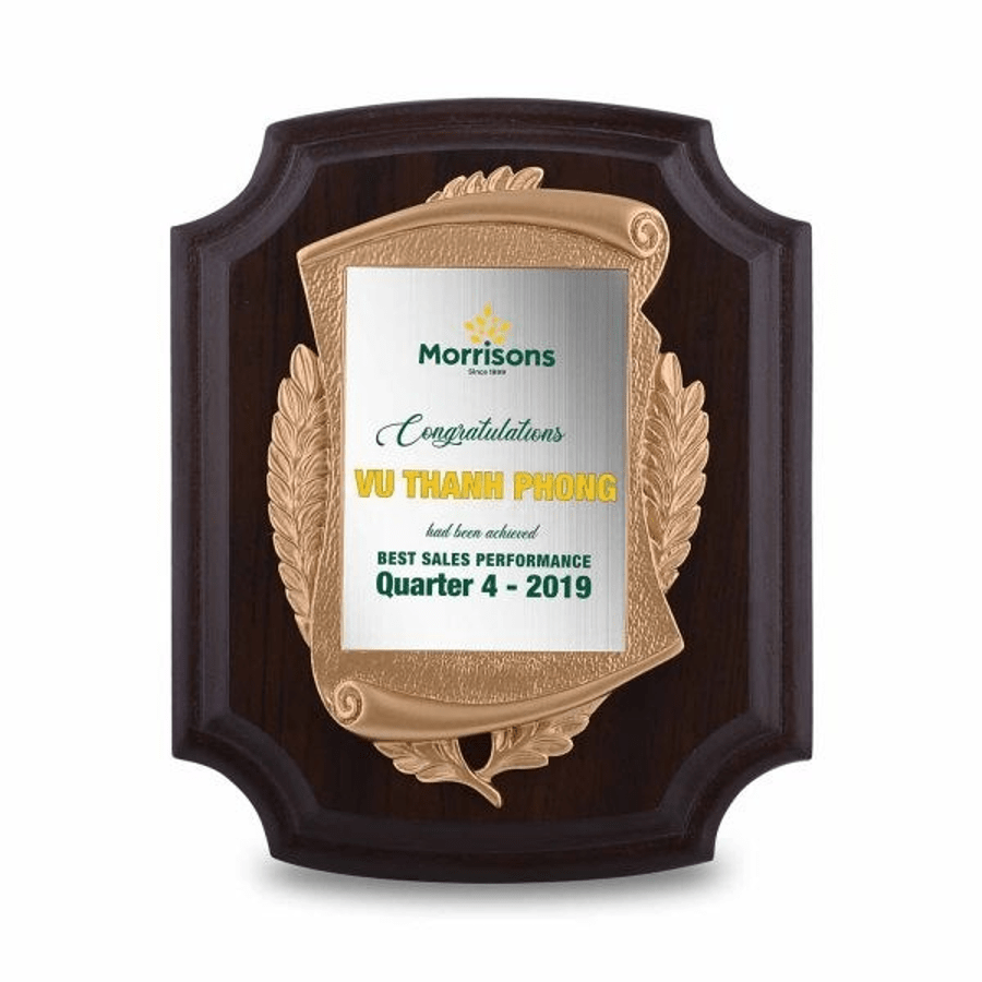 mẫu bảng vinh danh khung hoạ tiết cây lúa