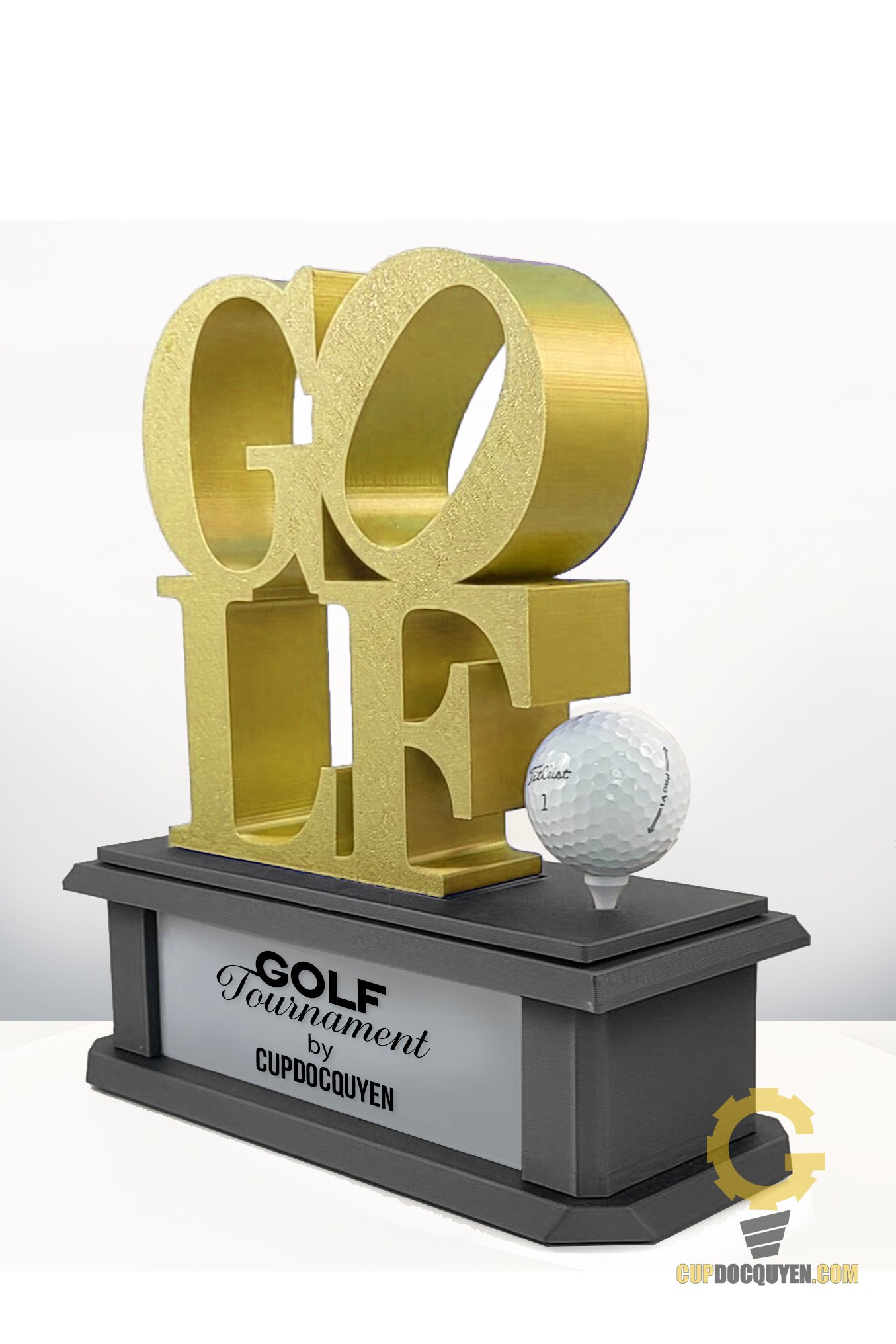 cúp vinh danh giải Golf thiết kế