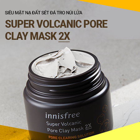 Mặt Nạ Đất Sét Innisfree Super Volcanic Pore Clay Mask 2X