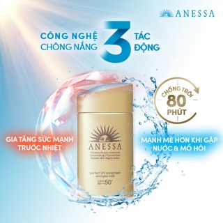 Sữa Chống Nắng Chống Trôi Anessa Perfect UV Sunscreen Skincare Milk SPF50+ PA++++ 