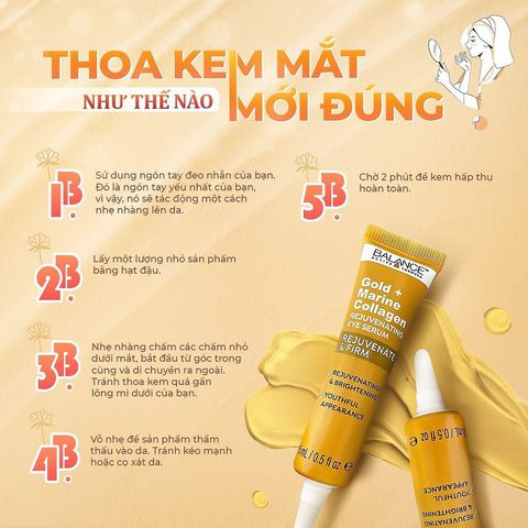 Kem Mắt Dưỡng Da Ngừa Lão Hoá Balance Active Formula Gold Collagen Rejuvenating Eye