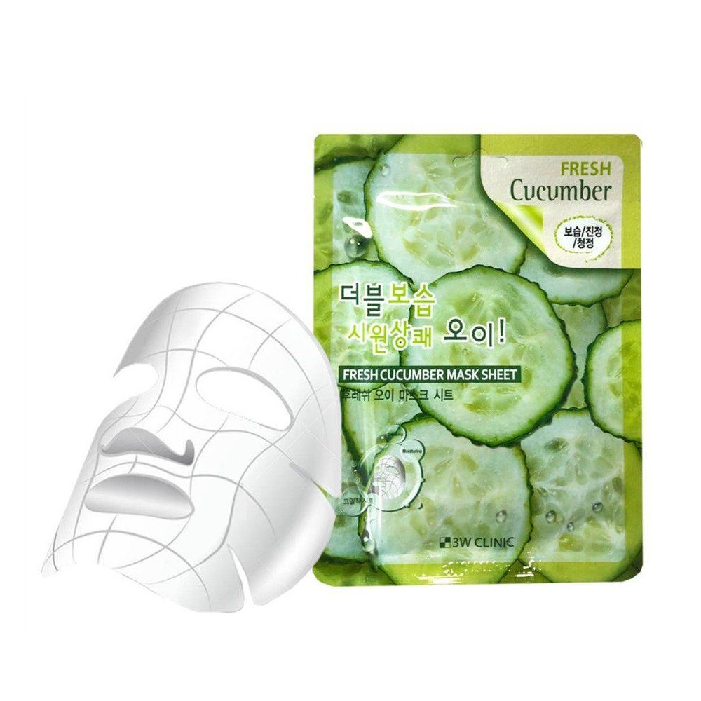 Mặt Nạ 3W Clinic Cucumber Fresh Mask Sheet