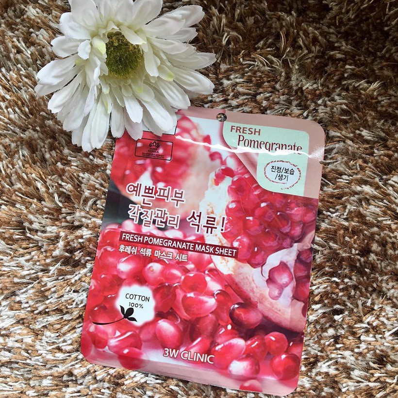 Mặt Nạ 3W Clinic Lựu Fresh Mask Sheet