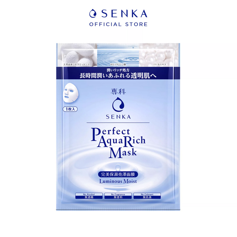 Mặt nạ dưỡng ẩm chống lão hóa Senka Aqua Mask 25ml 4