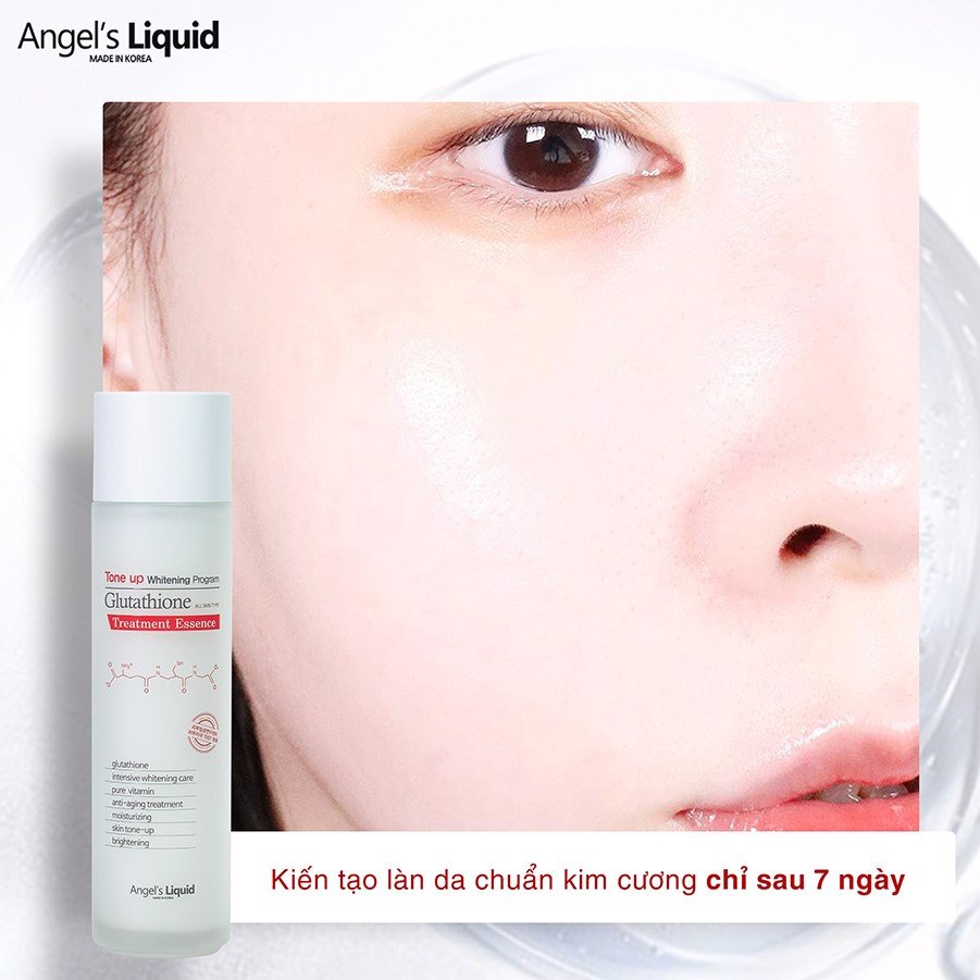 Nước Thần Dưỡng Trắng Da Angel’s Liquid Tone Up Whitening Program Glutathione Treatment Essence