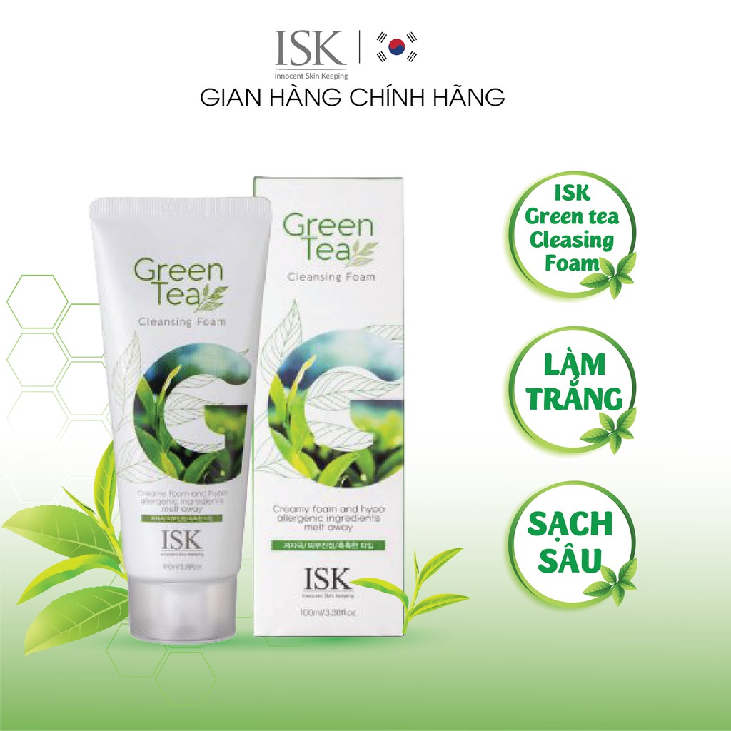 Sữa Rửa Mặt Trà Xanh ISK Cleansing Foam 100ml