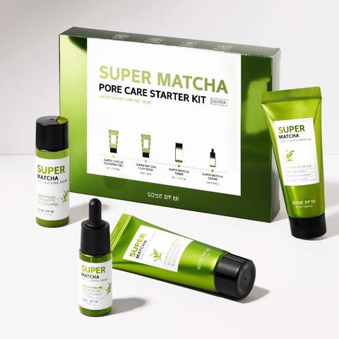 Bộ Kit Chăm Sóc Da Se Khít Lỗ Chân Lông Some By Mi Super Matcha Pore Care Starter Kit 