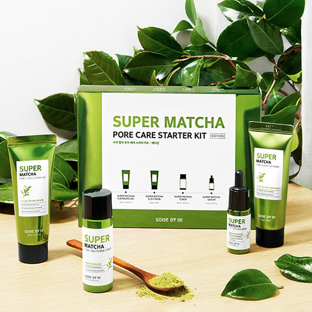 Bộ Kit Chăm Sóc Da Se Khít Lỗ Chân Lông Some By Mi Super Matcha Pore Care Starter Kit 