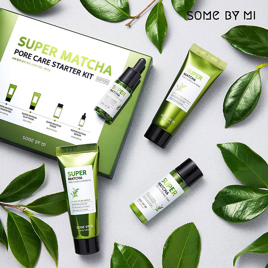 Bộ Kit Chăm Sóc Da Se Khít Lỗ Chân Lông Some By Mi Super Matcha Pore Care Starter Kit 