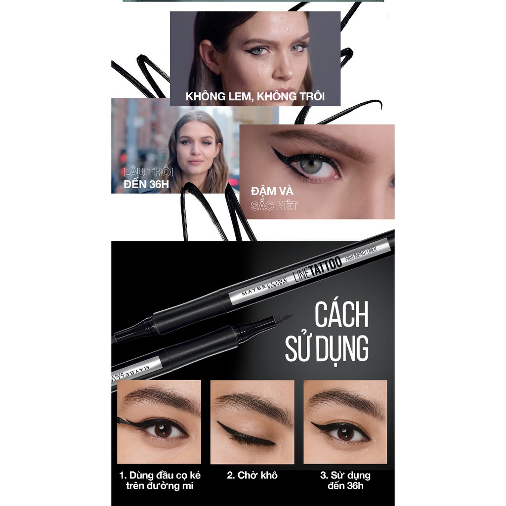 Bút Kẻ Mắt Maybelline Line Tattoo High Impact Liner-Intense Black 36h