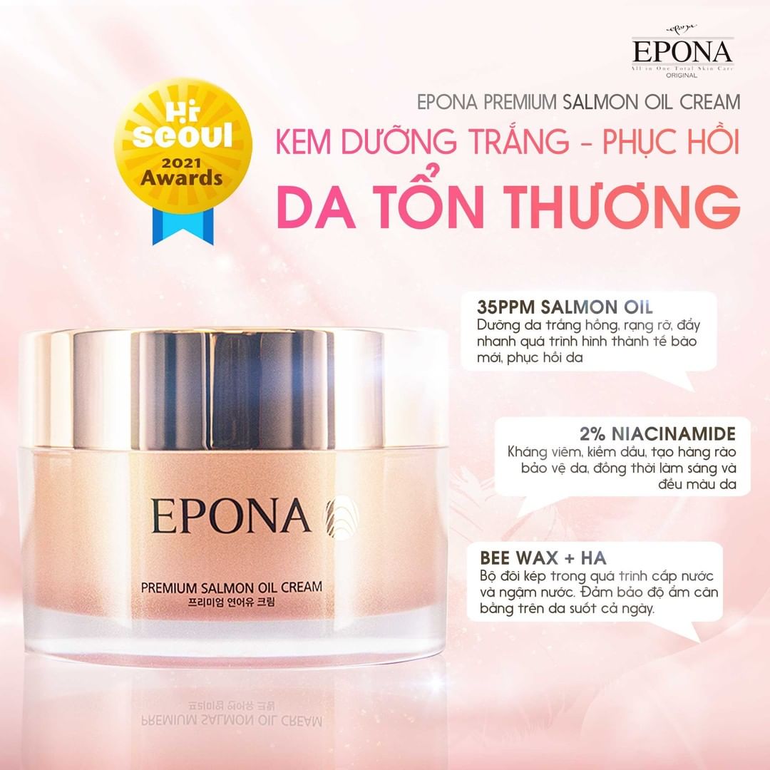 Kem Dưỡng Nâng Tone Chiết Xuất Ốc Sên Epona Prenium Snail Tone Up Cream