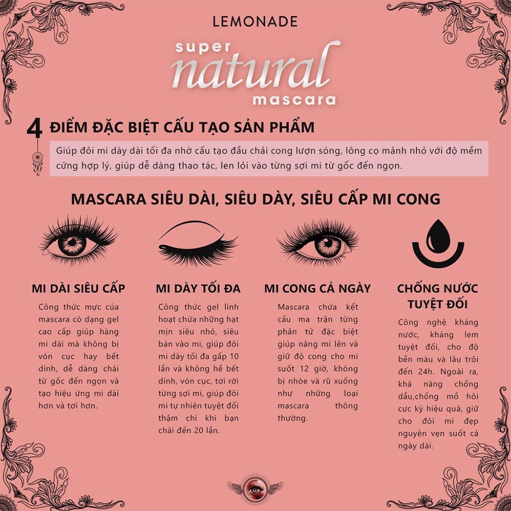 Chuốt mi cong dài lâu trôi Lemonade SuperNatural Mascara 7.5g 2