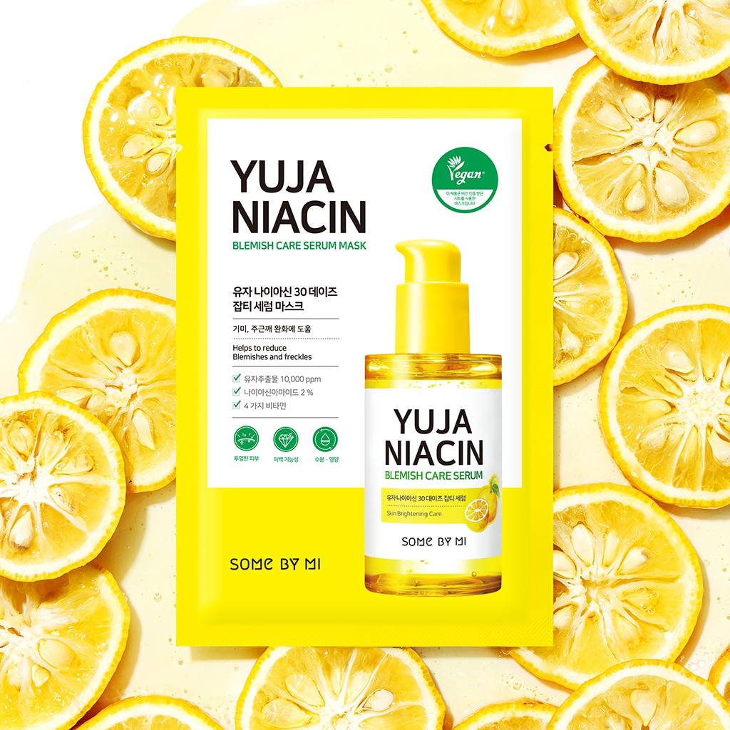 Mặt Nạ Dưỡng Trắng Some By Mi Yuja Niacin 30 days Blemish Care Serum Mask 25g