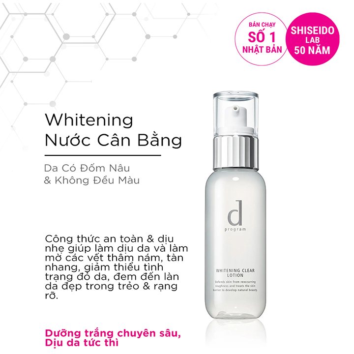 Nước Cân Bằng Dưỡng Trắng D Program Whitening Clear Lotion 125ml