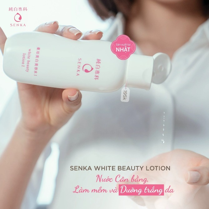 Nước dưỡng làm mềm và trắng da Senka White Beauty Lotion I 200ml