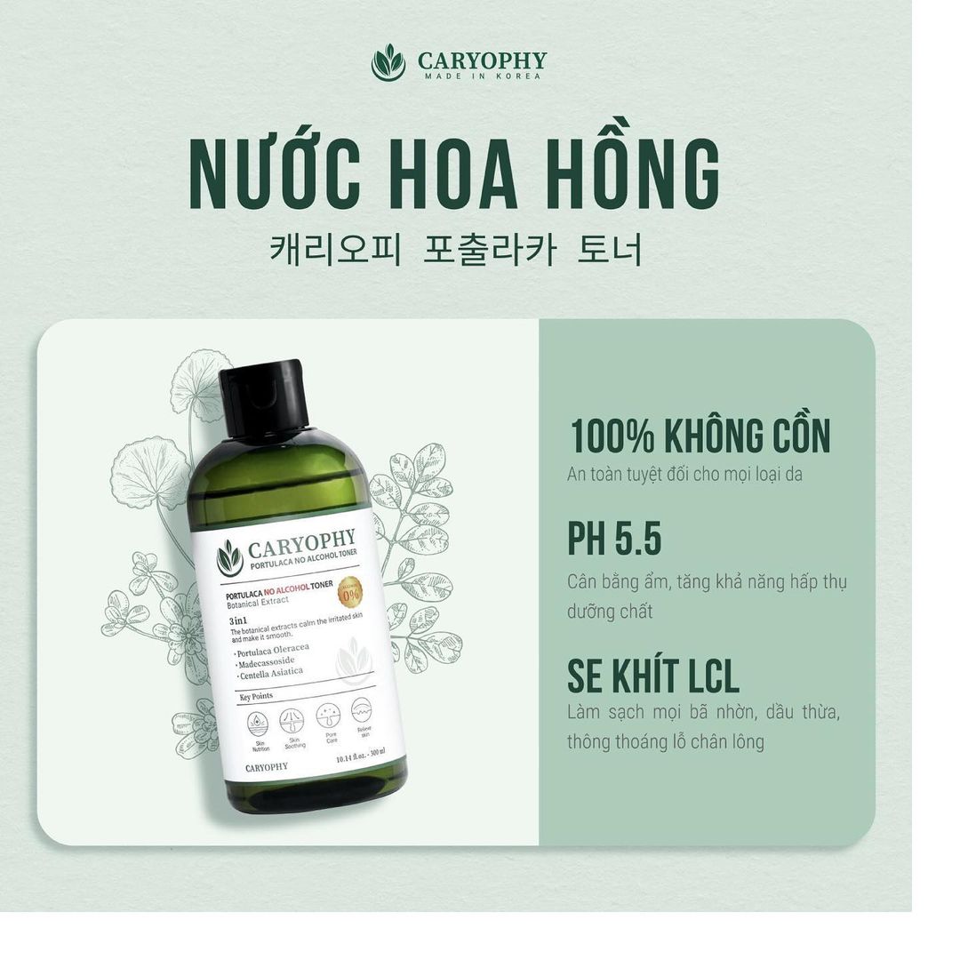 Nước Hoa Hồng Caryophy Portulaca Toner 