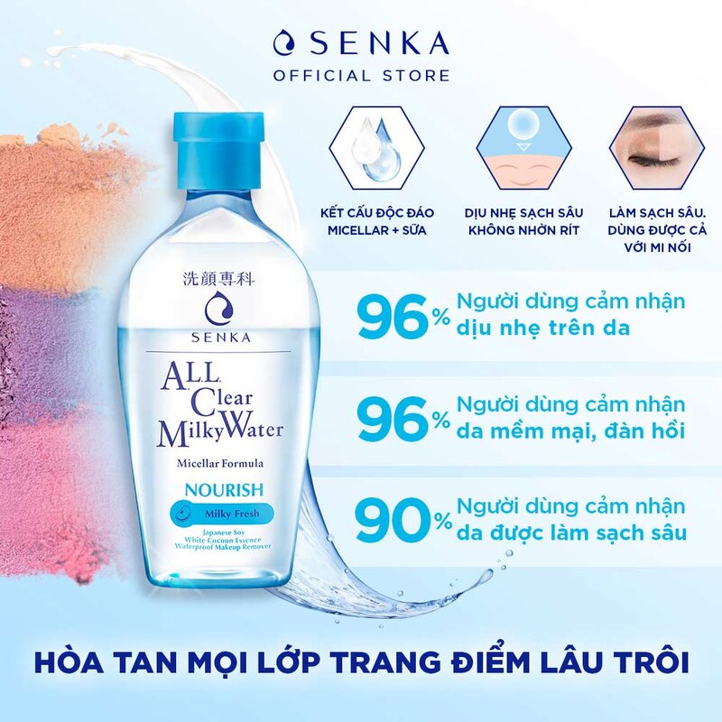 Nước Sữa Tẩy Trang 2 lớp Senka A.L.L. Clear Milky Water 230ml