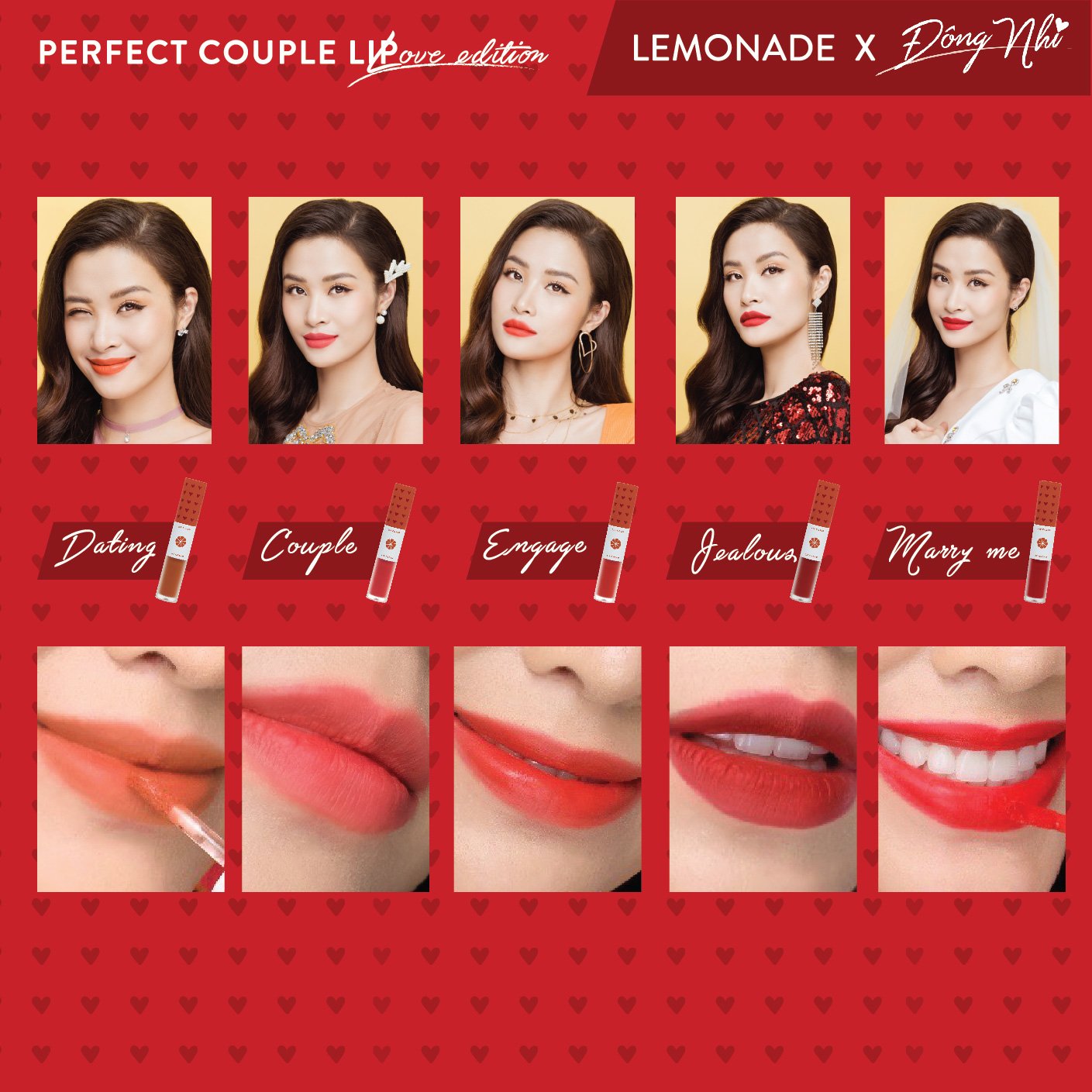 Son kem lì 2 đầu Lemonade Perfect Couple Lip - Love Collection 4ml 2