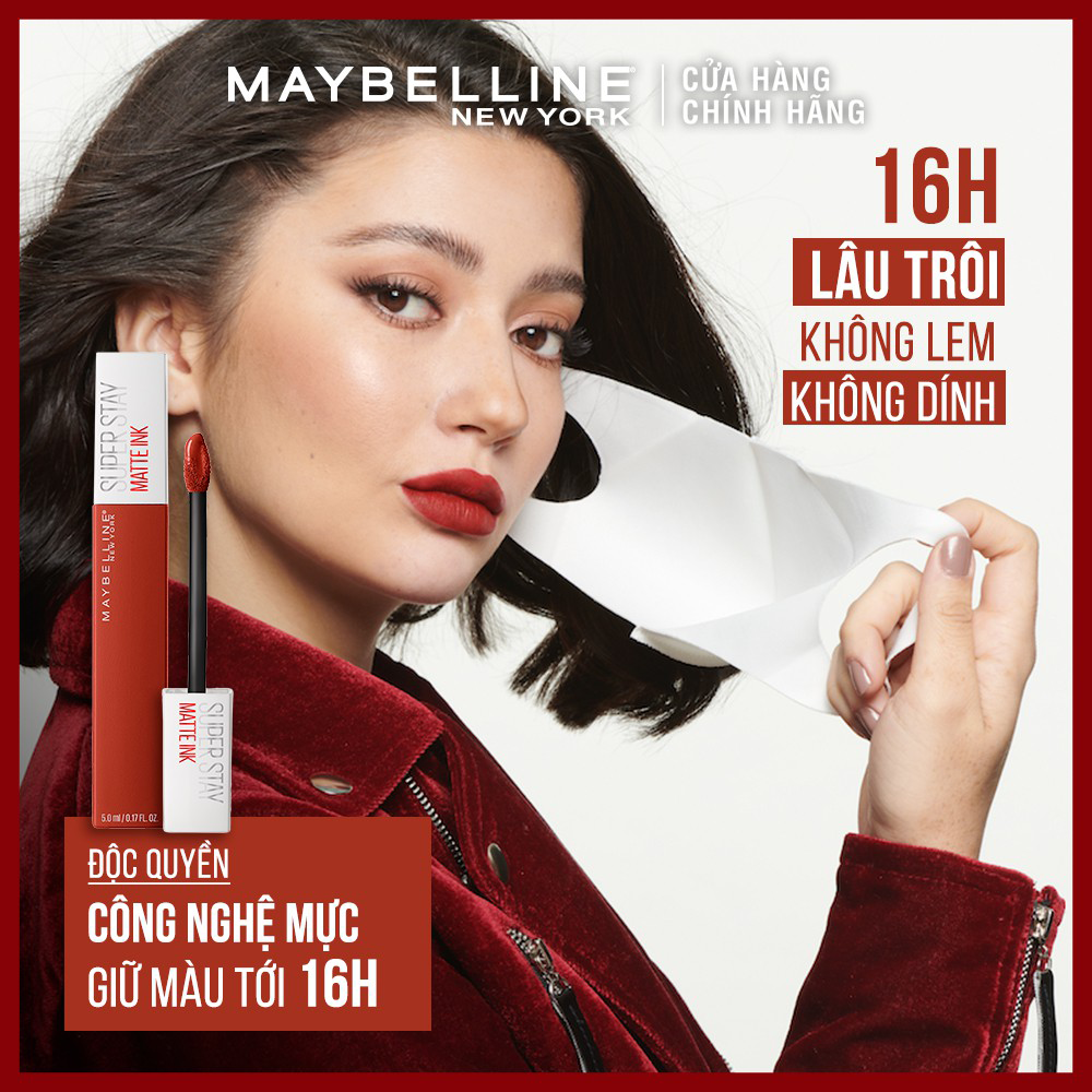 Son Kem Lì Lâu Trôi Maybelline New York Super Stay Matte Ink City Edition Lipstick 