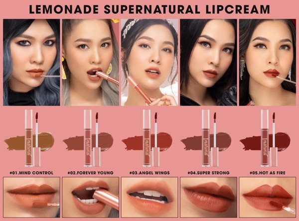 Son kem lì nhẹ môi Lemonade SuperNatural Matte Lipcream 5ml 2